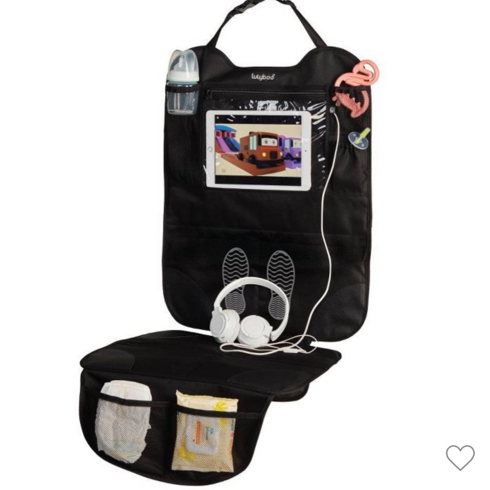 Lulyboo Auto Seat Protector and Car Seat Organizer - Black